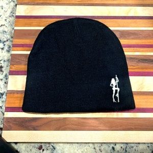 Strip Club Choppers Black Beanie with Pole Girl in White